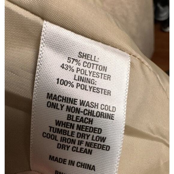 The Limited Y2K Beige Double Breasted Trench Coat Women's Sz L Rain flap Lined - Picture 6 of 16